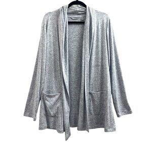Athleta Women's Gray Open Pranayama  Waterfall Cardigan Sweater Size XL